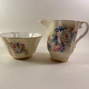 Vintage Royal Grafton Made in England Creamer & Open Sugar Bowl